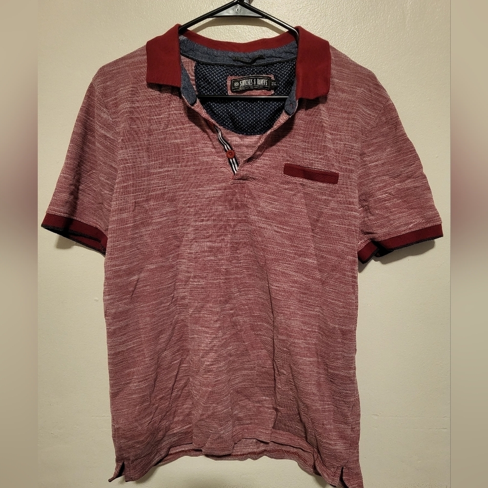 Men's Stitches & Rivets Polo Shirt (Size 2XL)
